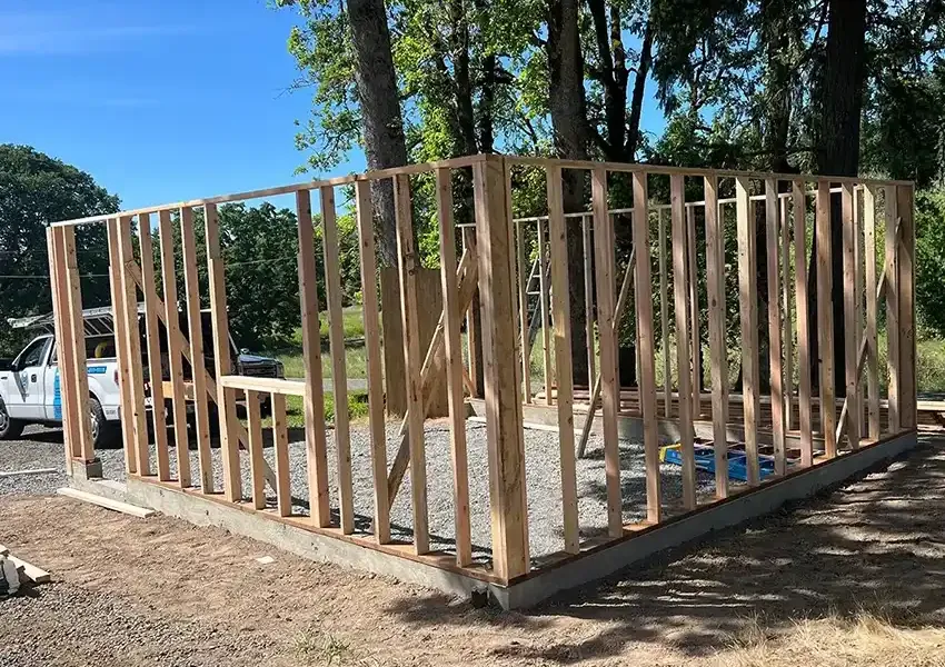 Before garage addition project